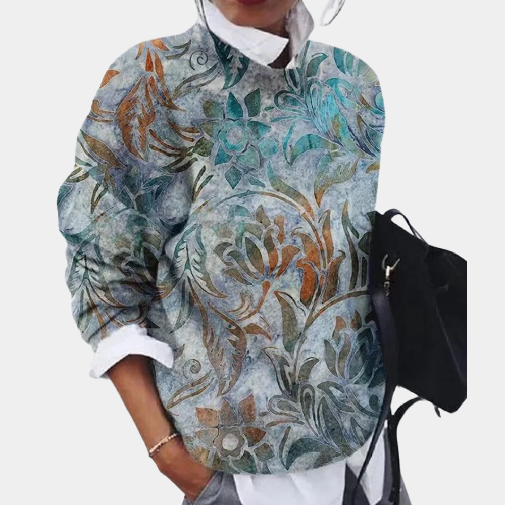 Maglione Vintage con Fantasia Astratta | Misto Cotone | Comodo e Stiloso