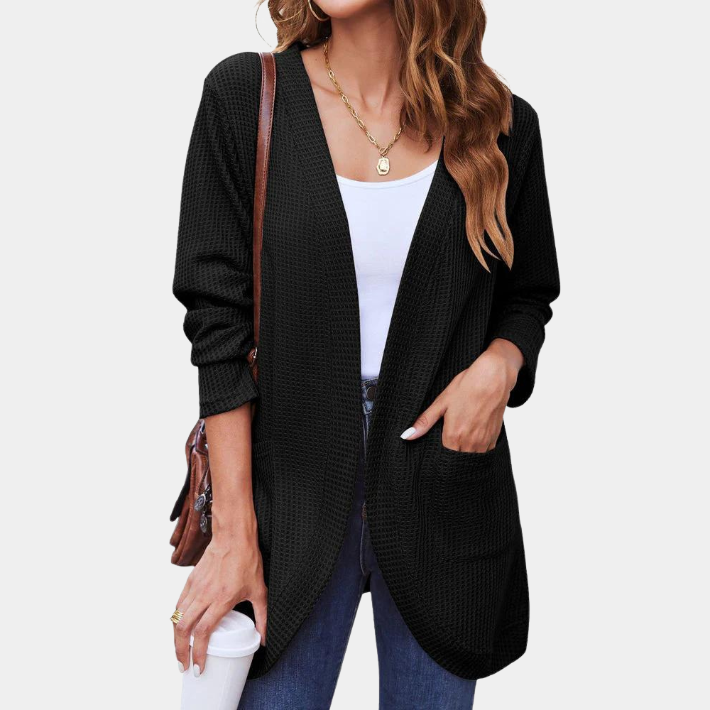 Cardigan Lungo Minimal | Misto Cotone | Elegante e Versatile