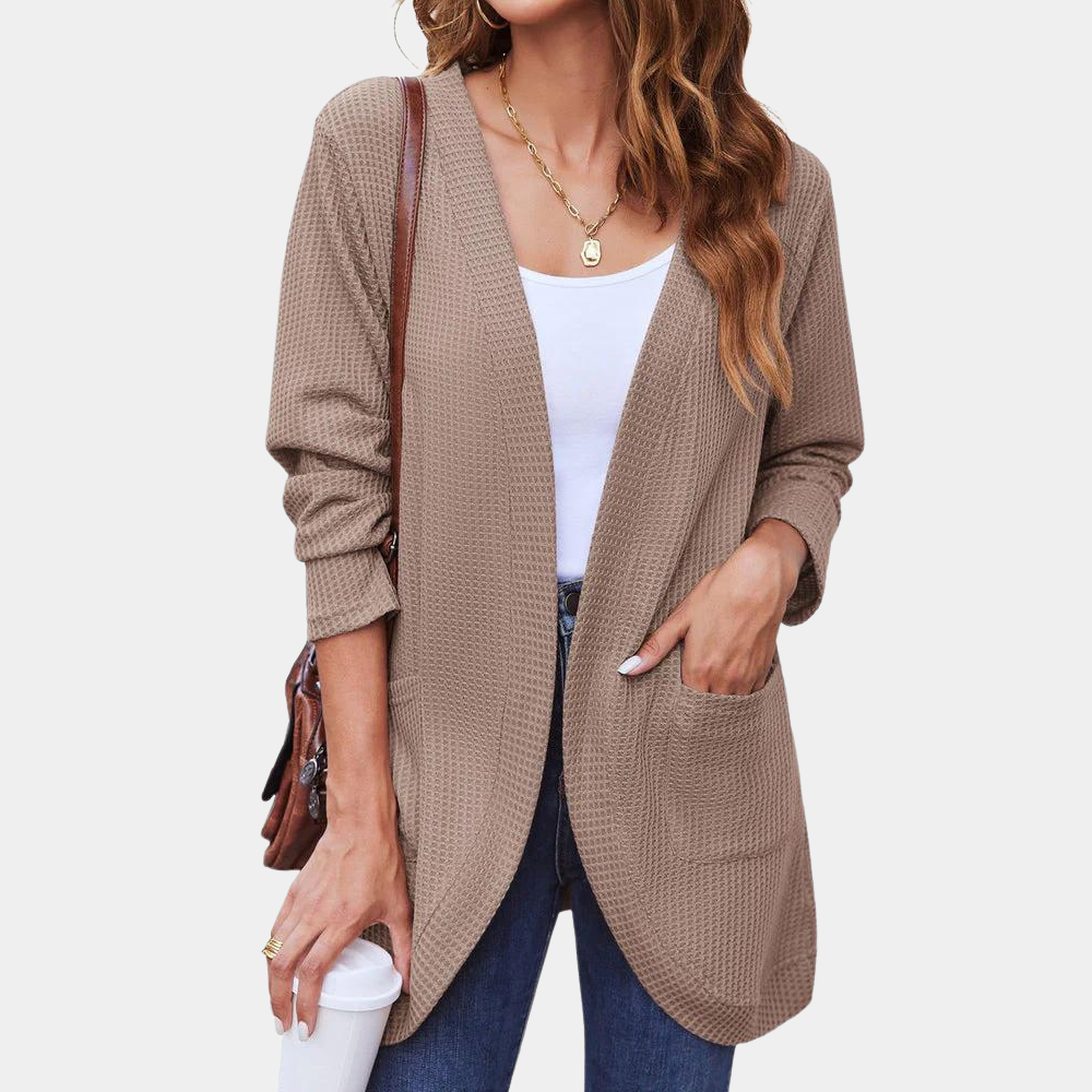 Cardigan Lungo Minimal | Misto Cotone | Elegante e Versatile