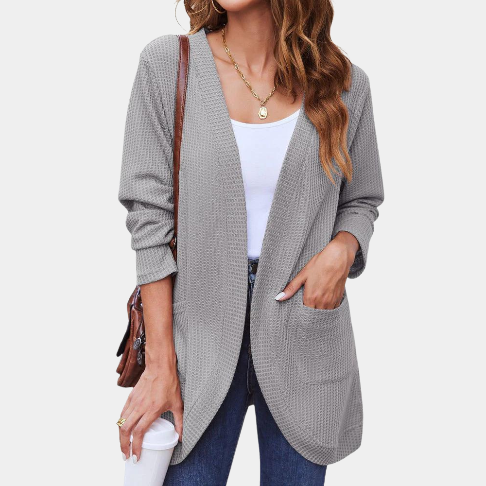 Cardigan Lungo Minimal | Misto Cotone | Elegante e Versatile
