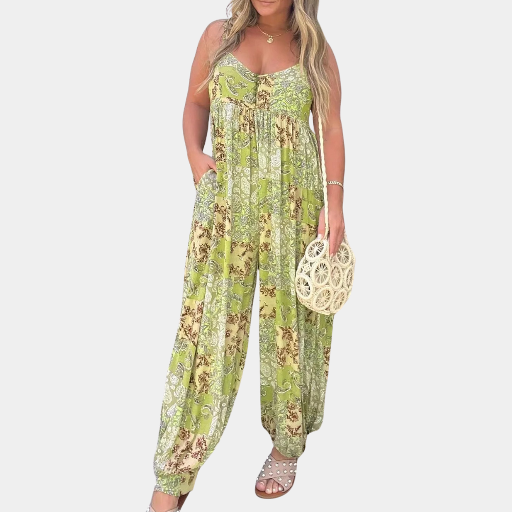 Boho Floral Jumpsuit | Lightweight & Flowy | Perfect for Summer