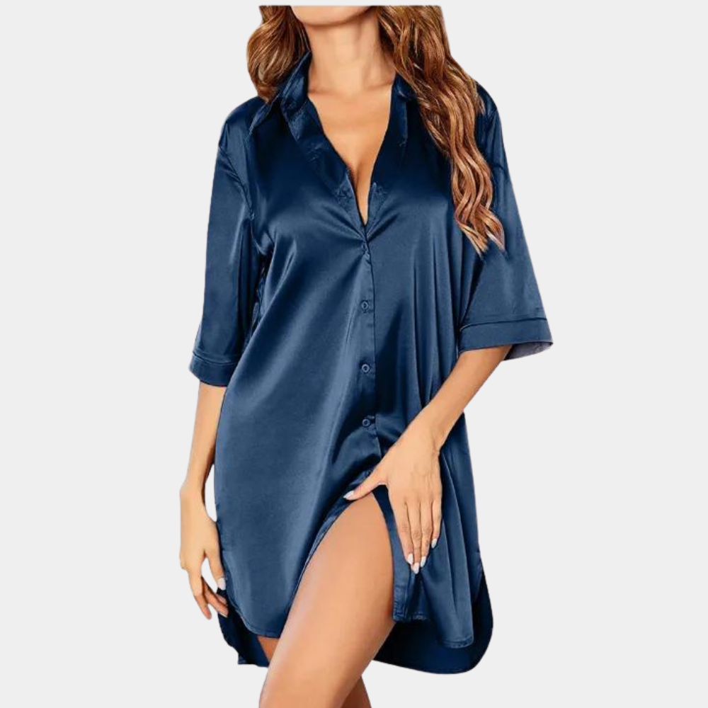 Camicia da Notte in Raso | Elegante & Morbida | Stile Lussuoso