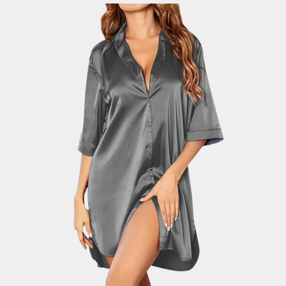 Camicia da Notte in Raso | Elegante & Morbida | Stile Lussuoso