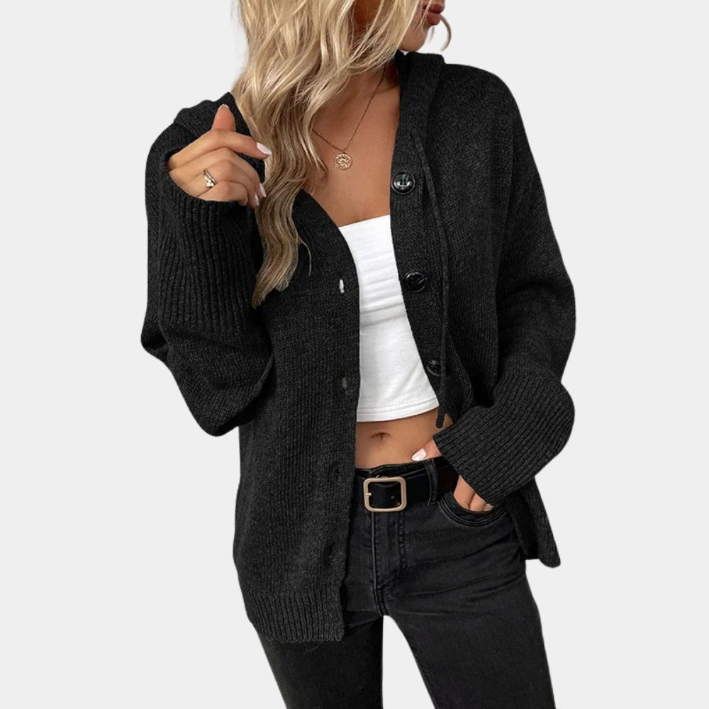 Cardigan in Maglia | Cappuccio e Bottoni | Comodo e Versatile