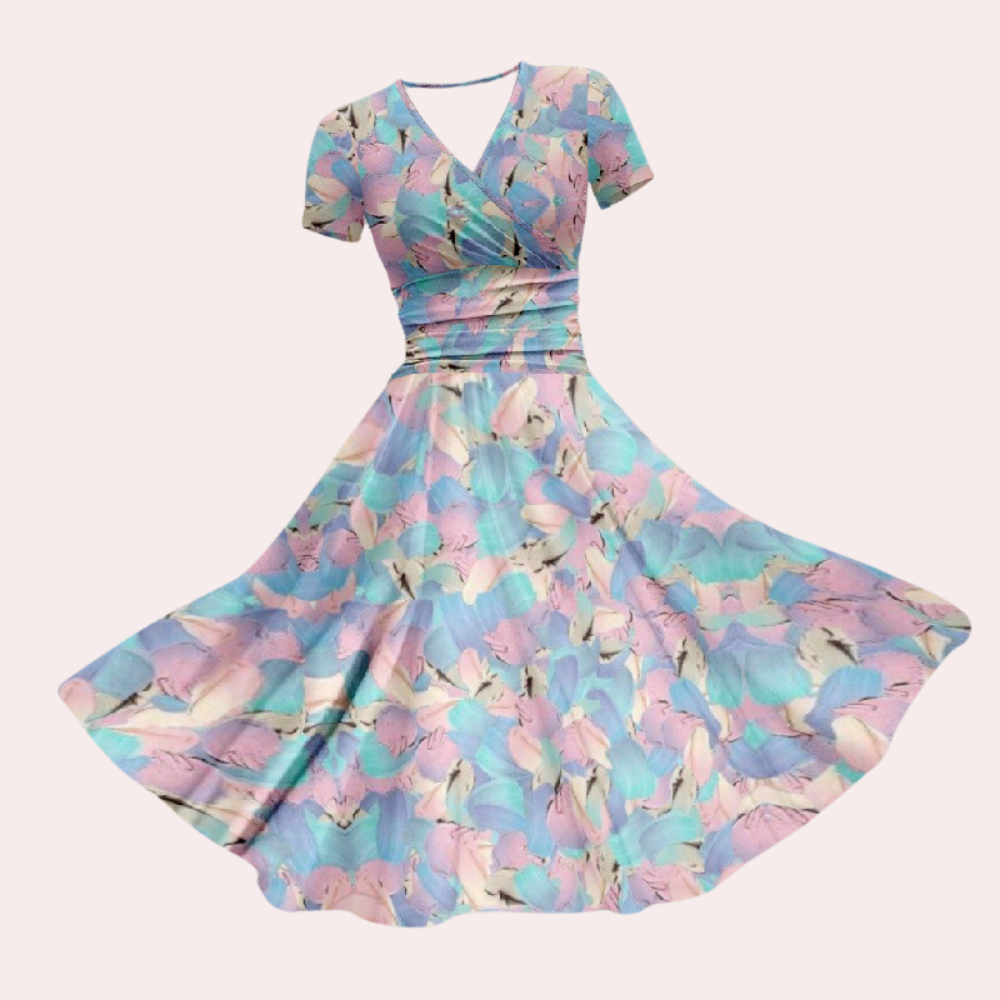 Abito Midi Floreale | Scollo a V | Fresco e Romantico
