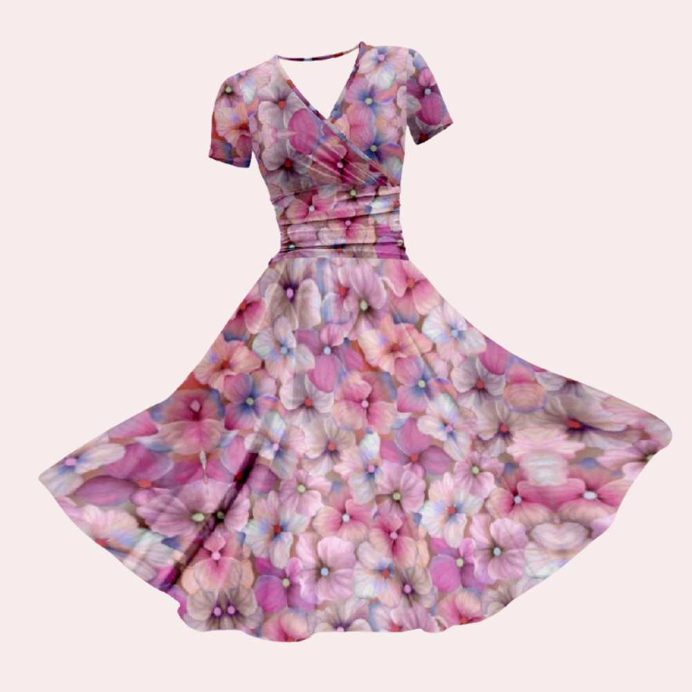 Abito Midi Floreale | Scollo a V | Fresco e Romantico