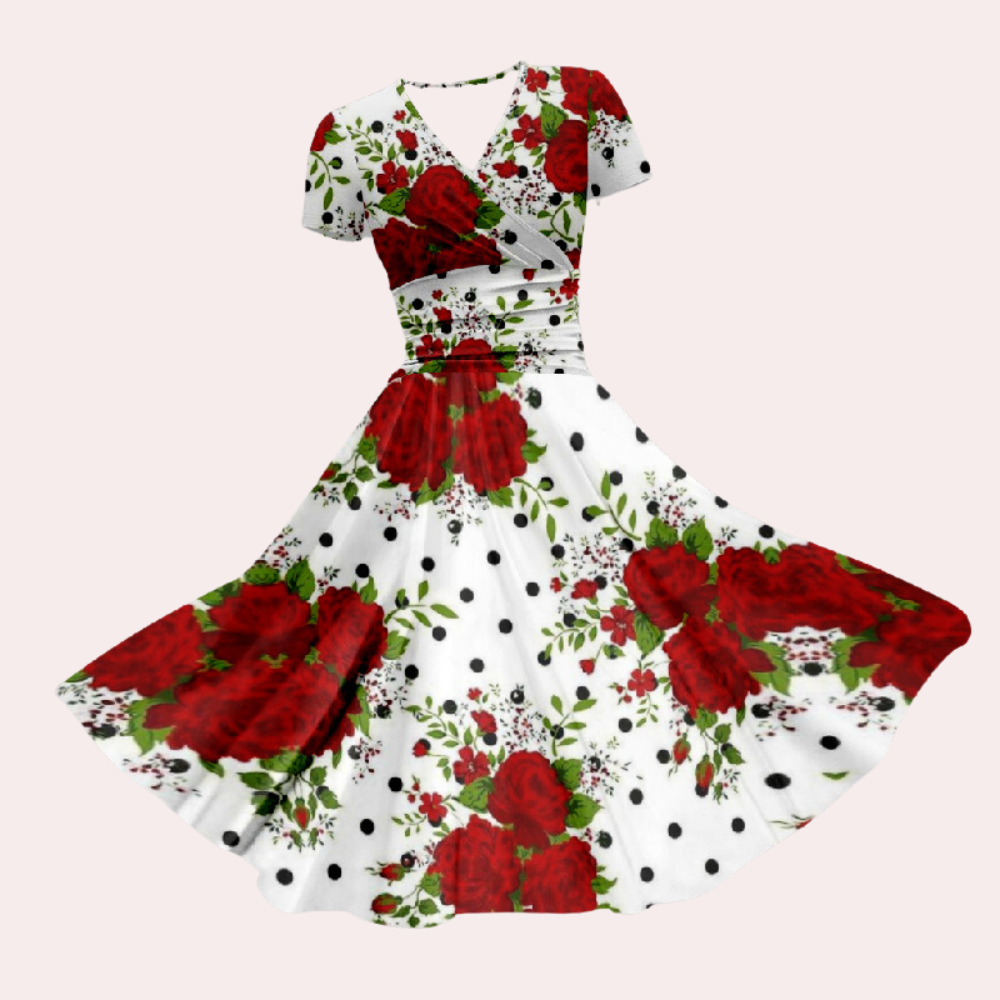 Abito Midi Floreale | Scollo a V | Fresco e Romantico