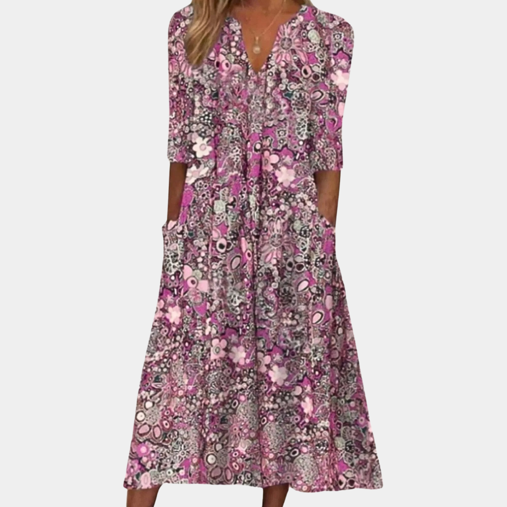 Abito Midi Floreale | Romantico | Fresco & Comodo