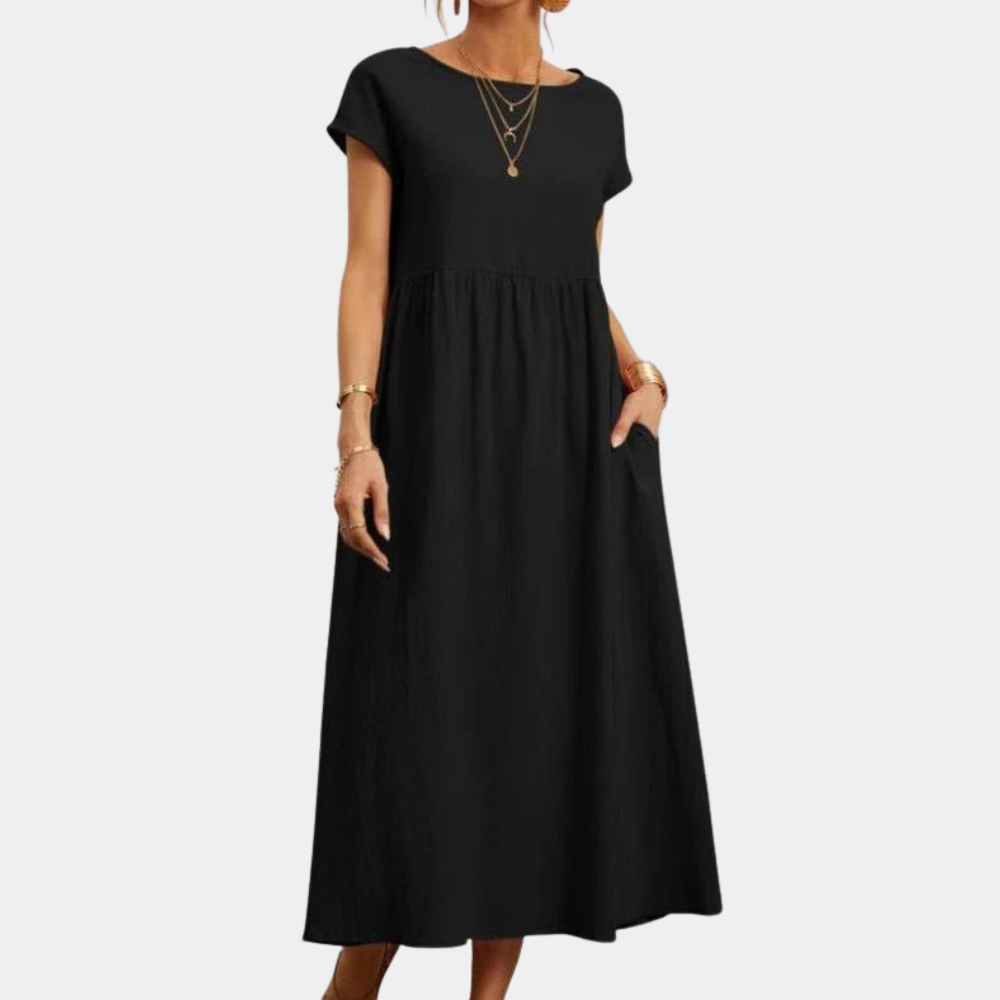 Abito Midi Minimal | Misto Cotone | Eleganza Semplice
