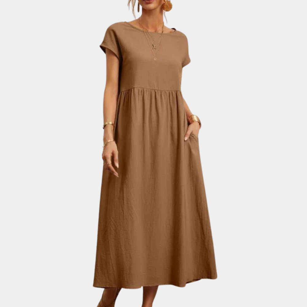 Abito Midi Minimal | Misto Cotone | Eleganza Semplice