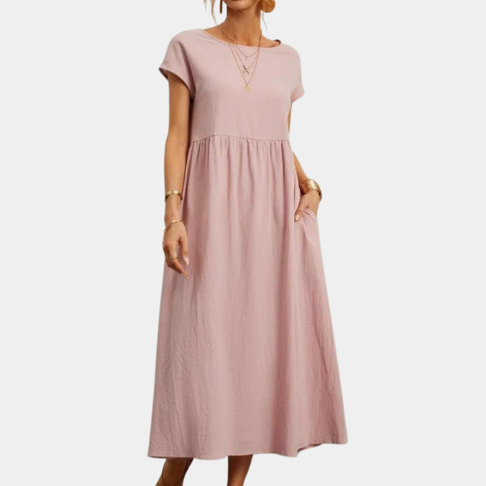 Abito Midi Minimal | Misto Cotone | Eleganza Semplice