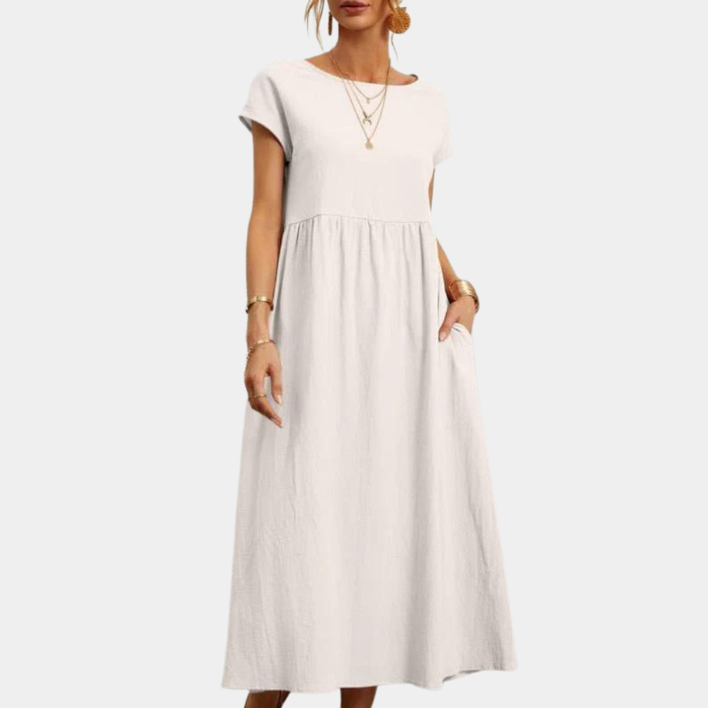Abito Midi Minimal | Misto Cotone | Eleganza Semplice