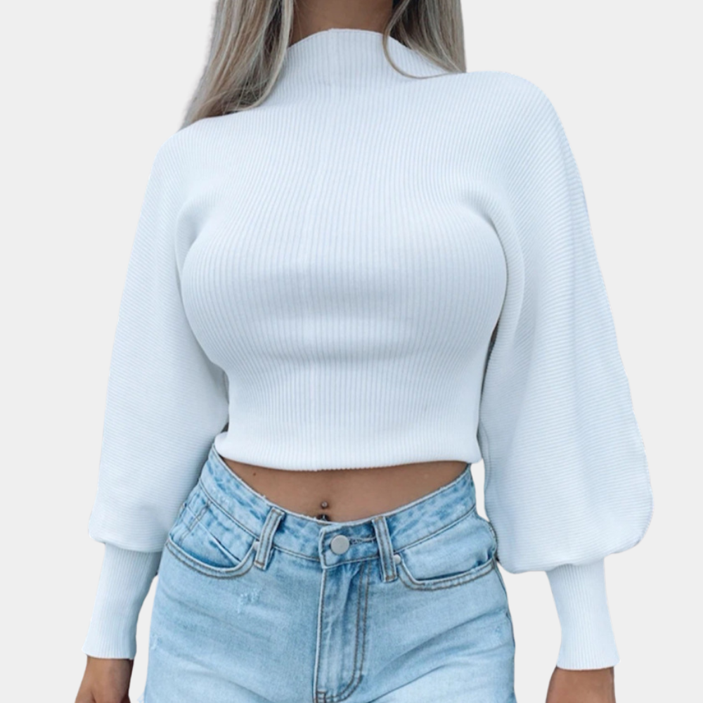 Maglione Corto | Maniche a Sbuffo | Elegante e Moderno