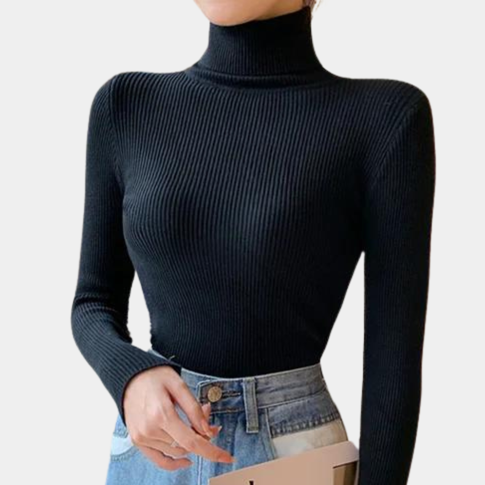 Maglione Dolcevita a Coste | Misto Cotone | Elegante e Versatile