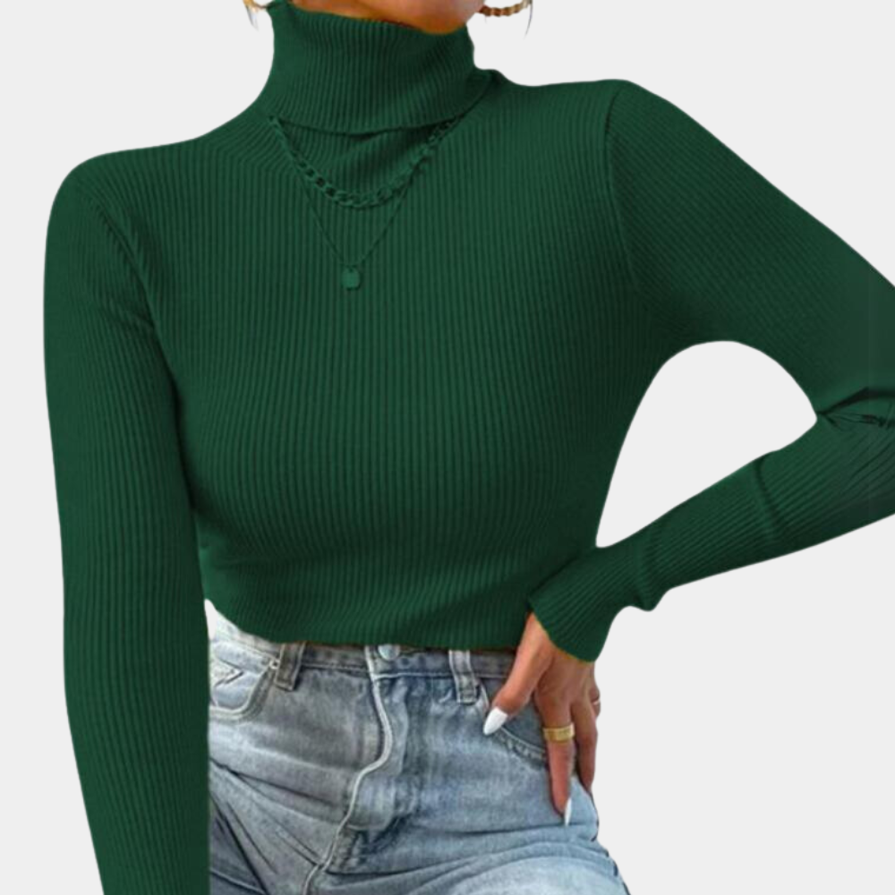 Maglione Dolcevita a Coste | Misto Cotone | Elegante e Versatile
