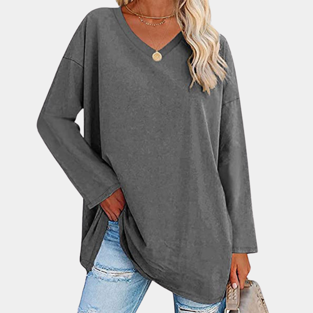 Maglia Oversize | Scollo a V | Comoda e Versatile