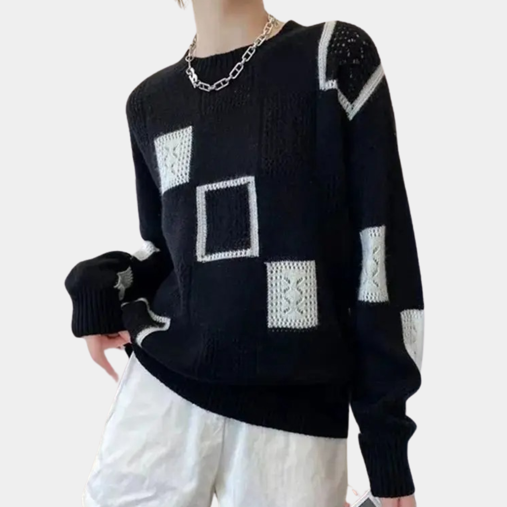 Maglione Patchwork | Maglia | Stile Geometrico e Moderno