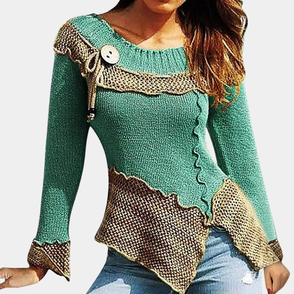 Maglione Asimmetrico | Stile Boho | Morbido e Originale