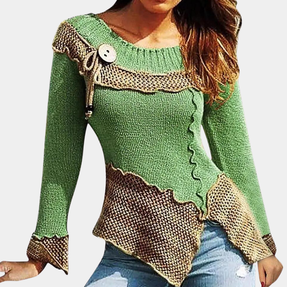 Maglione Asimmetrico | Stile Boho | Morbido e Originale