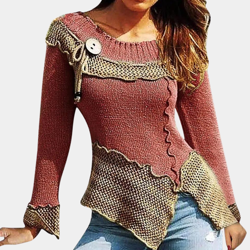 Maglione Asimmetrico | Stile Boho | Morbido e Originale