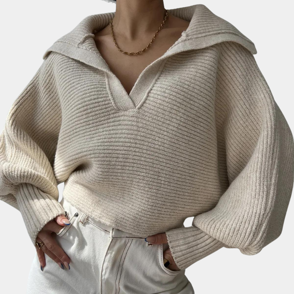 Maglione Cropped | Colletto Elegante | Morbido e Trendy