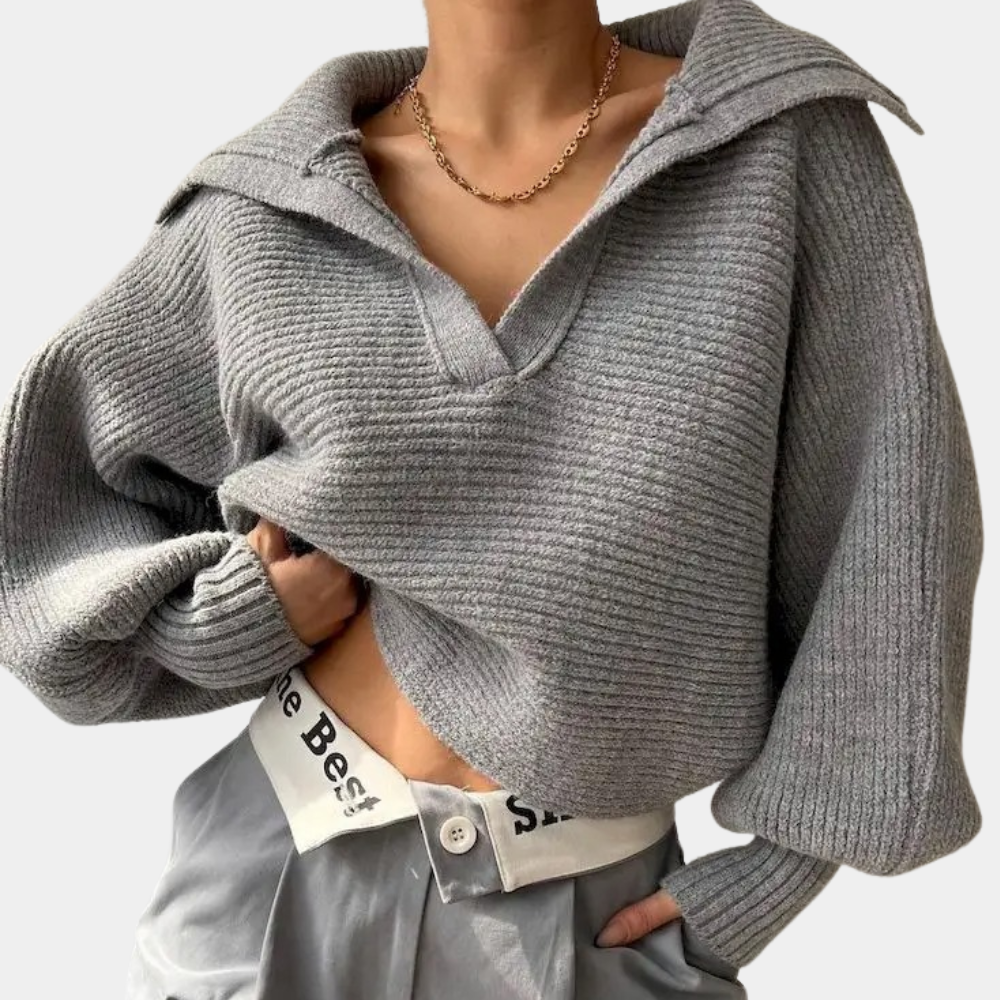 Maglione Cropped | Colletto Elegante | Morbido e Trendy
