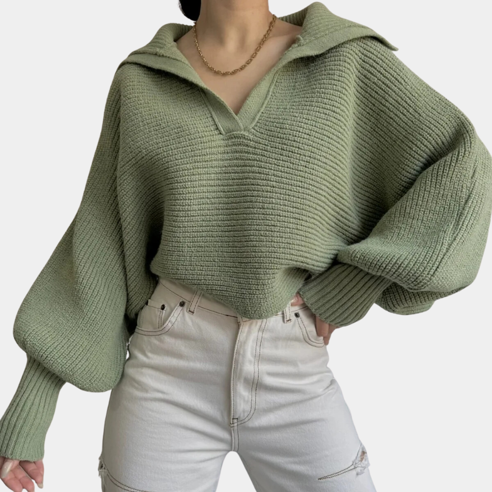 Maglione Cropped | Colletto Elegante | Morbido e Trendy