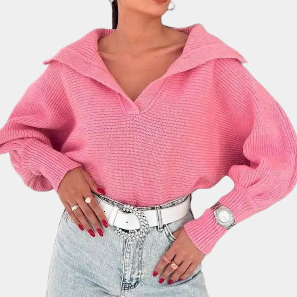 Maglione Cropped | Colletto Elegante | Morbido e Trendy