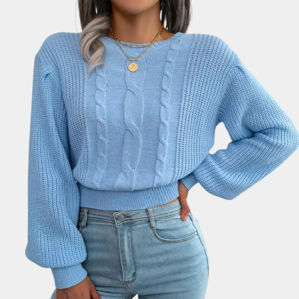 Maglione Corto a Treccia | Donna | Chic e Versatile