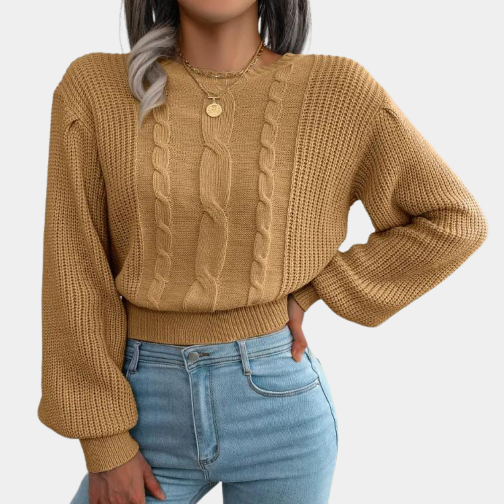 Maglione Corto a Treccia | Donna | Chic e Versatile