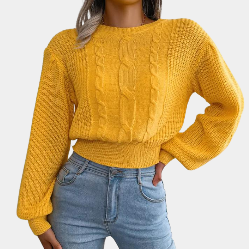Maglione Corto a Treccia | Donna | Chic e Versatile