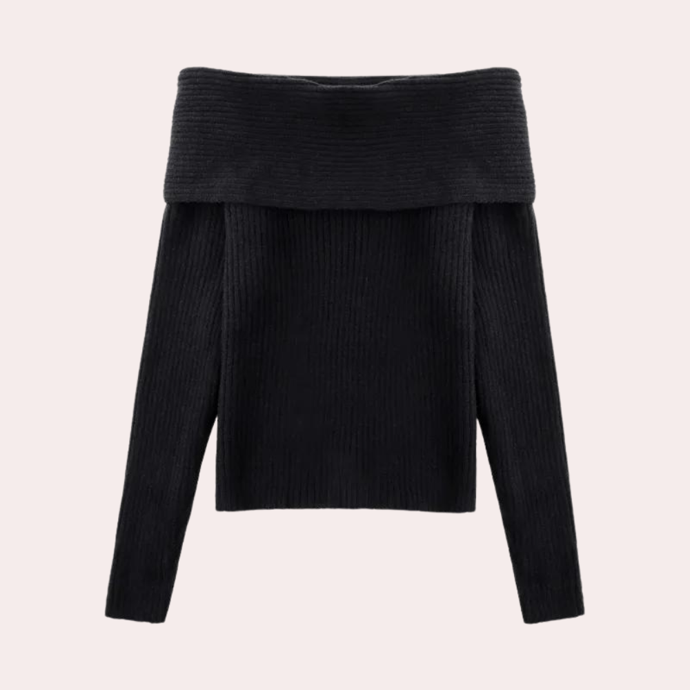 Maglione Off-Shoulder | Maglia a Costine | Eleganza e Comfort