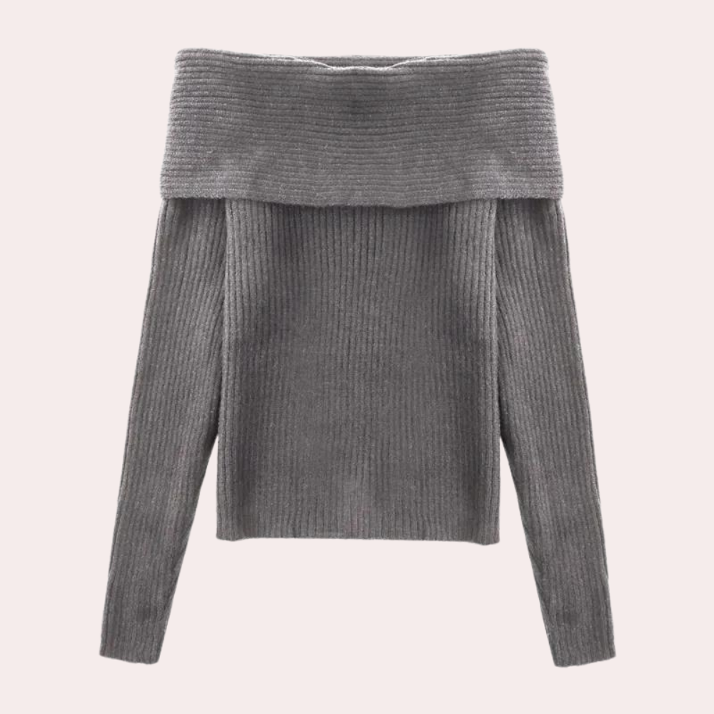 Maglione Off-Shoulder | Maglia a Costine | Eleganza e Comfort