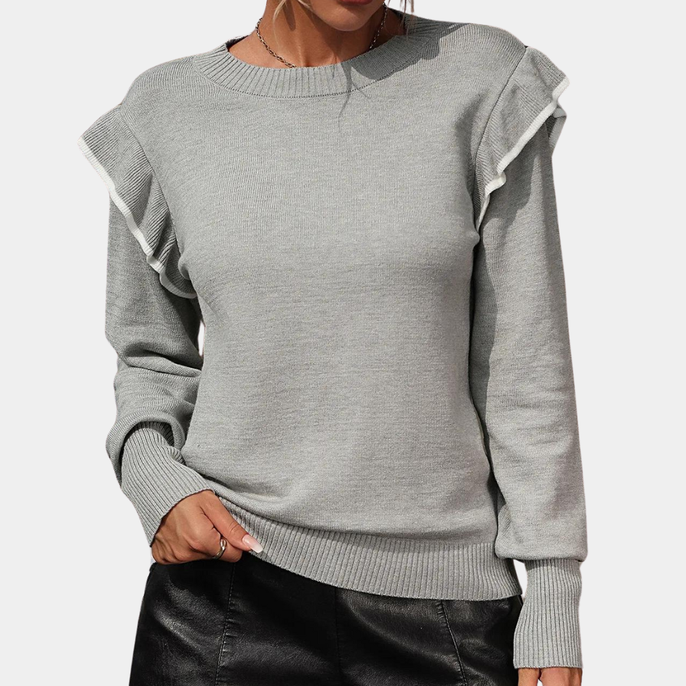 Maglione con Volant sulle Spalle | Stile Elegante | Morbido e Versatile