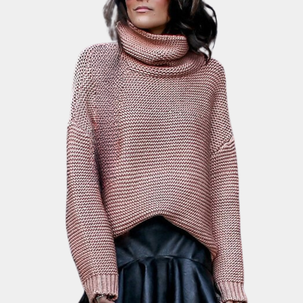 Maglione Oversize a Collo Alto | Maglia a Coste | Caldo e Avvolgente