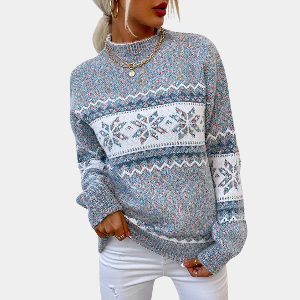 Maglione Invernale con Motivo Norvegese | Misto Lana | Caldo e Festivo