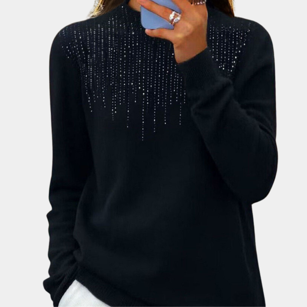 Maglione con Dettagli Brillanti | Misto Lana | Elegante e Sofisticato
