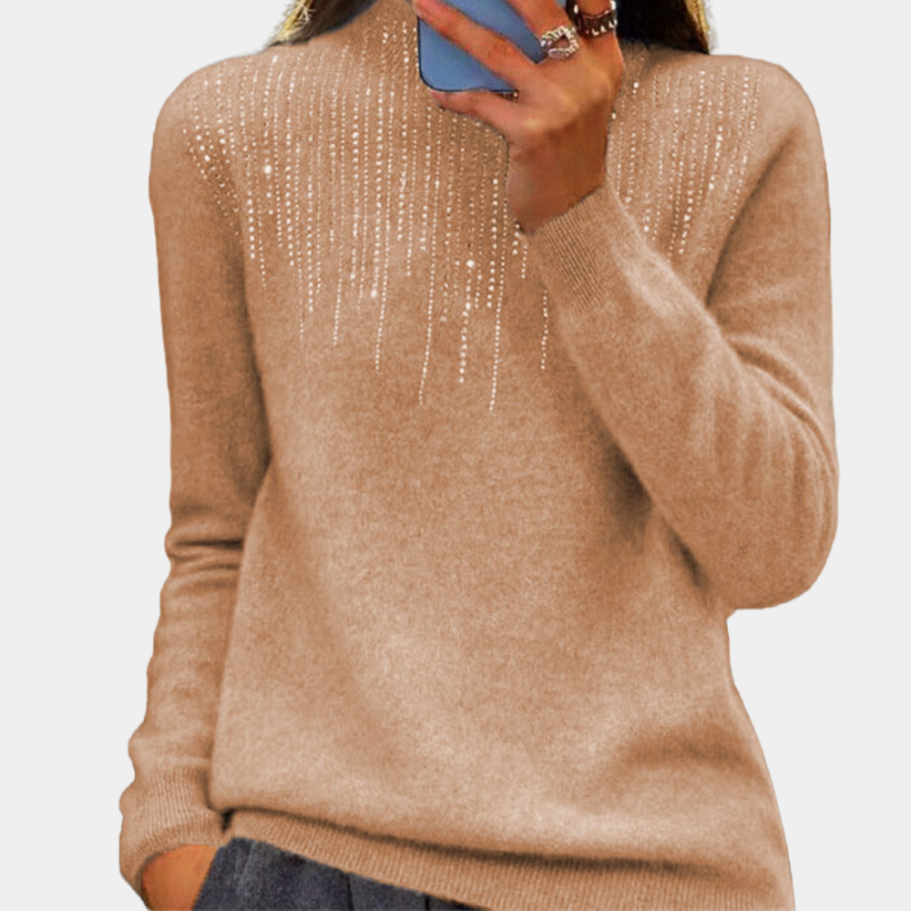 Maglione con Dettagli Brillanti | Misto Lana | Elegante e Sofisticato