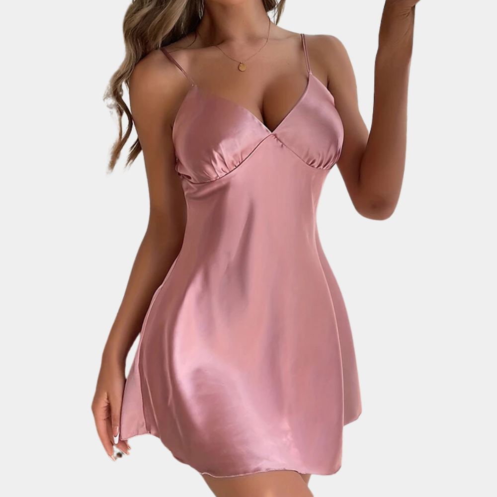 Mini Abito in Raso | Elegante | Spalline Sottili
