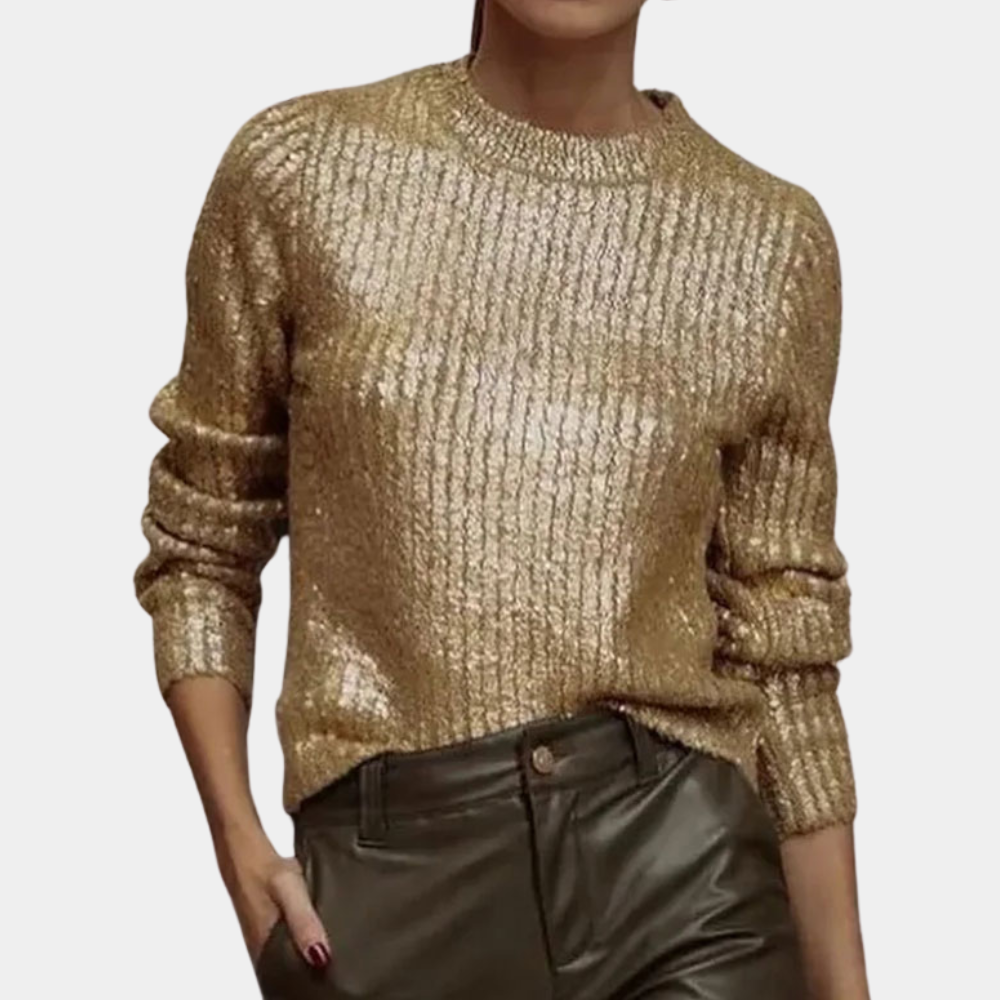 Maglione Metallizzato | Morbido e Brillante | Stile Glamour Chic