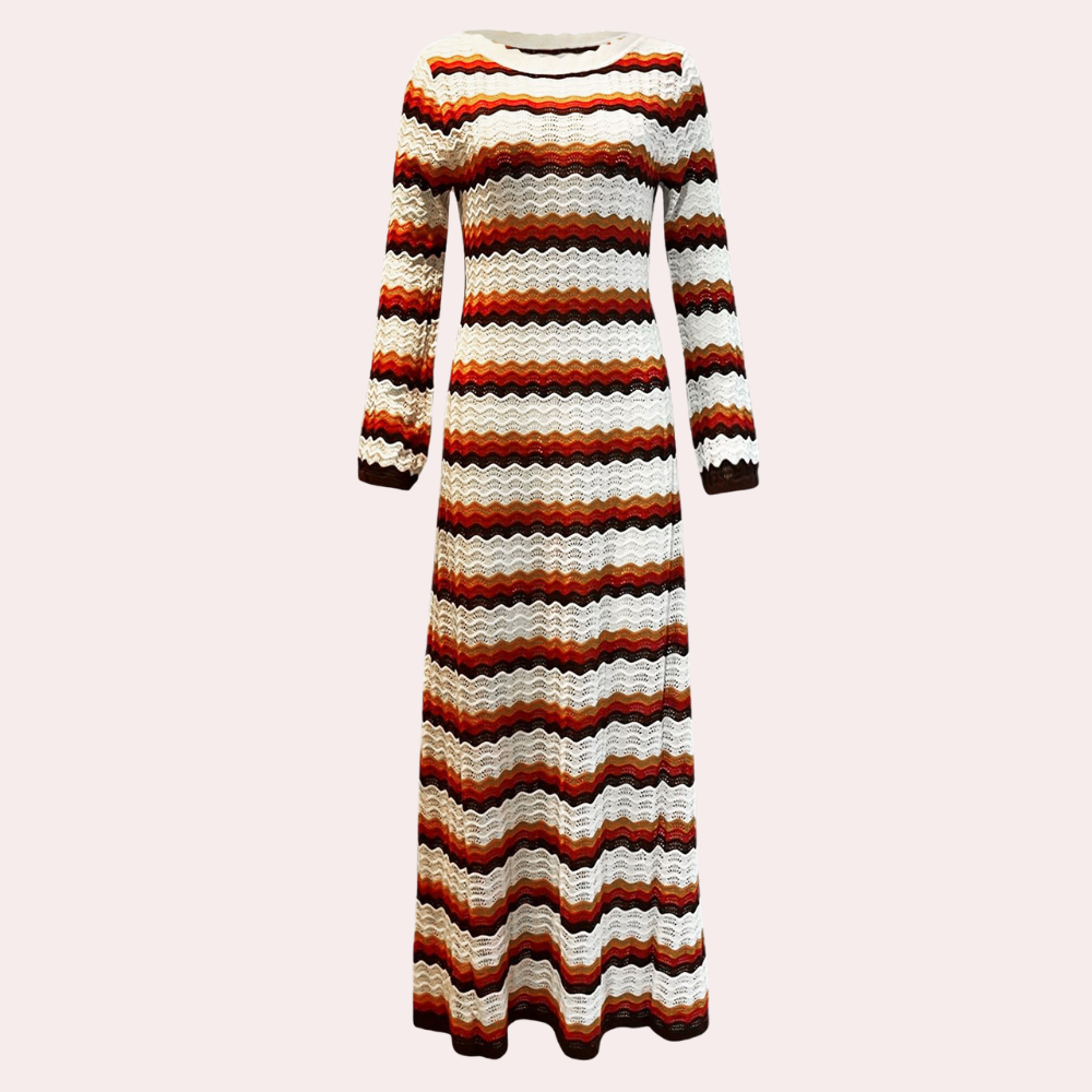 Abito Lungo in Maglia | Maniche Ampie | Caldo e Trendy