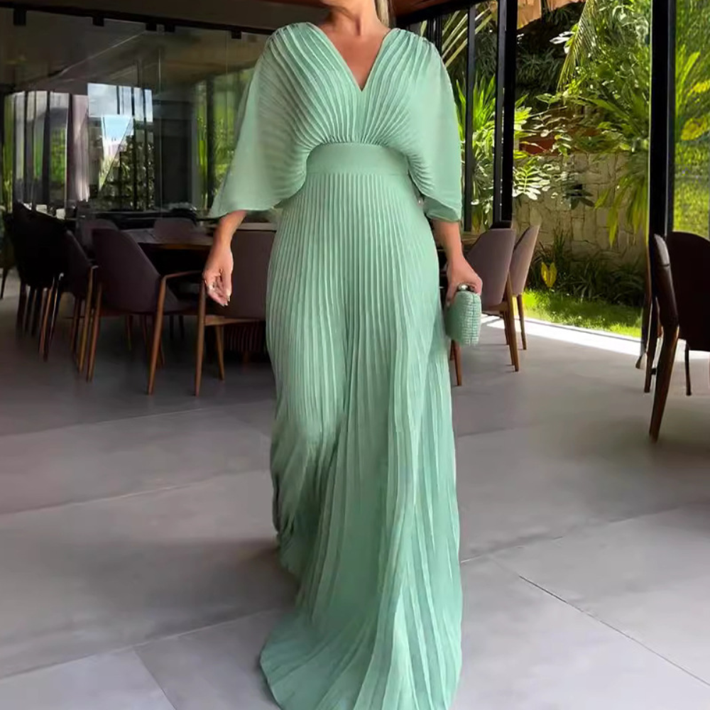 Abito Lungo Plissettato | Elegante | Fluttuante & Sofisticato
