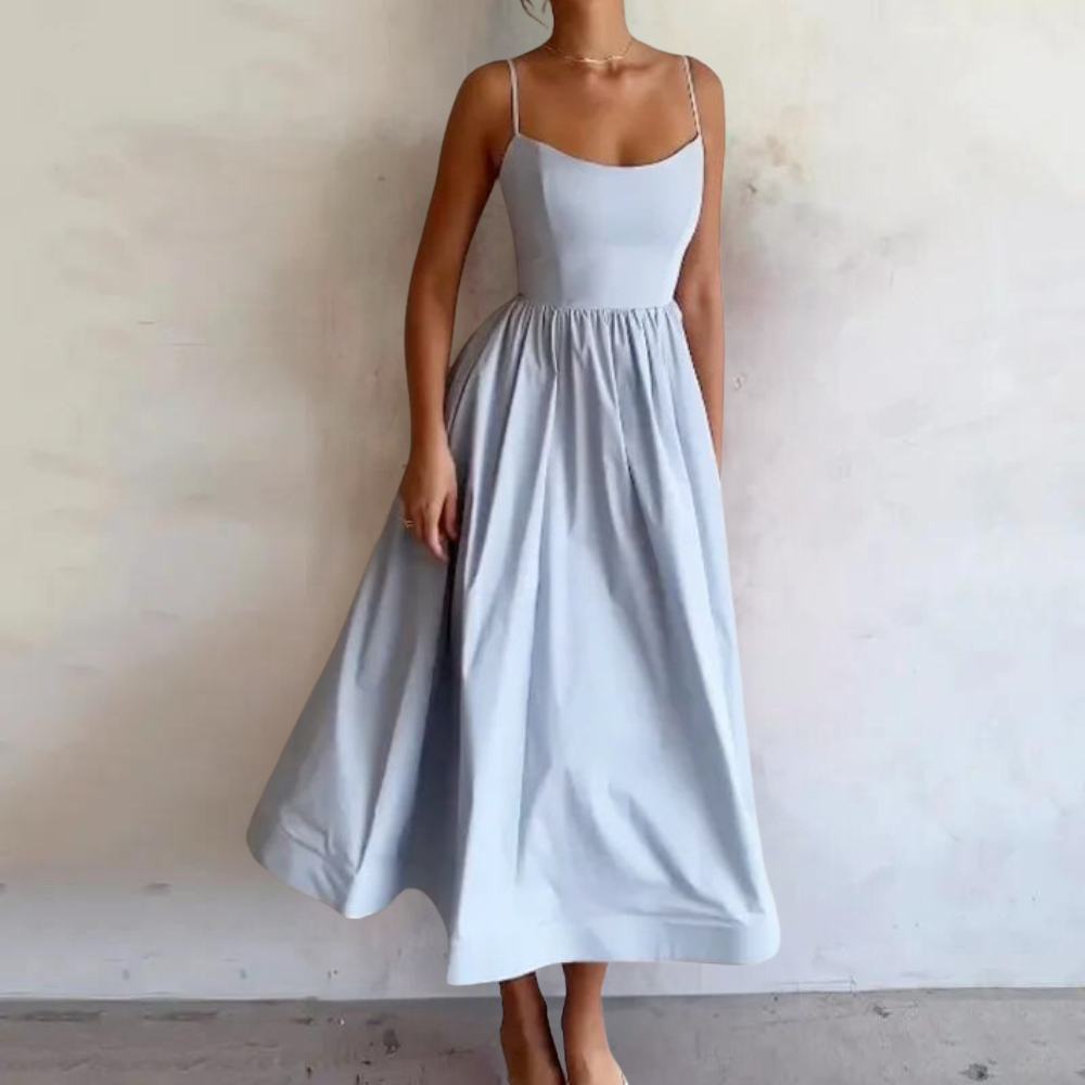 Abito Midi Elegante | Misto Cotone | Fresco e Romantico