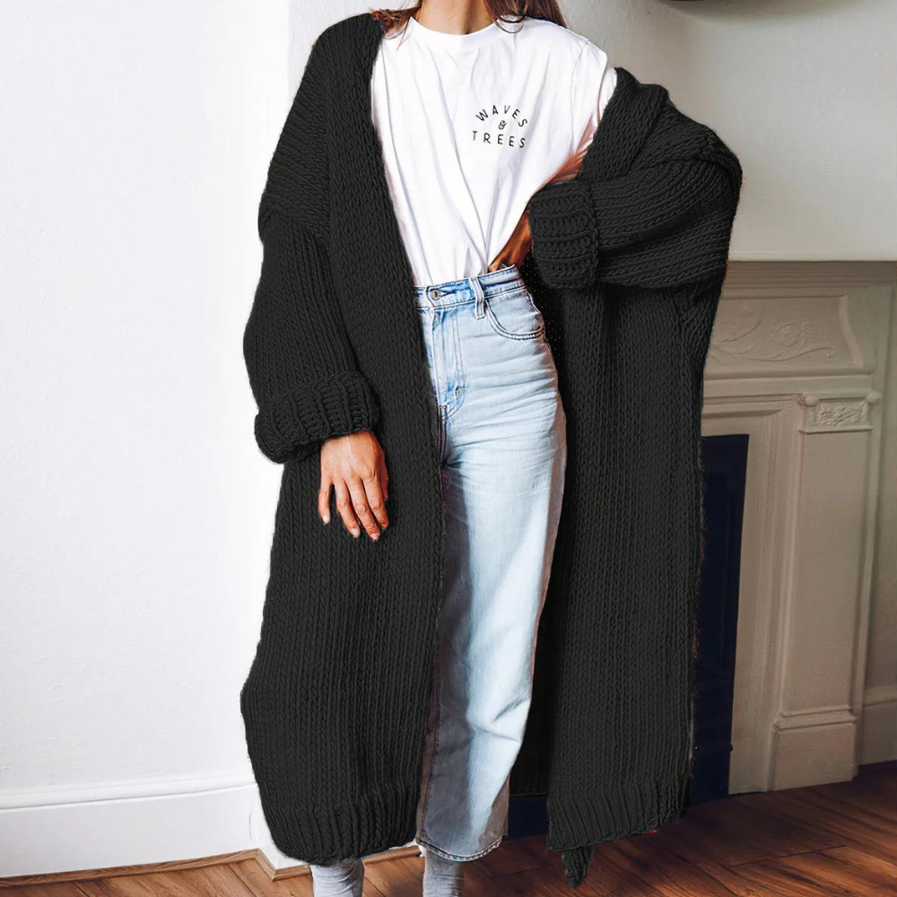 Cardigan Lungo Oversize | Maglia Morbida | Stile Minimal e Chic