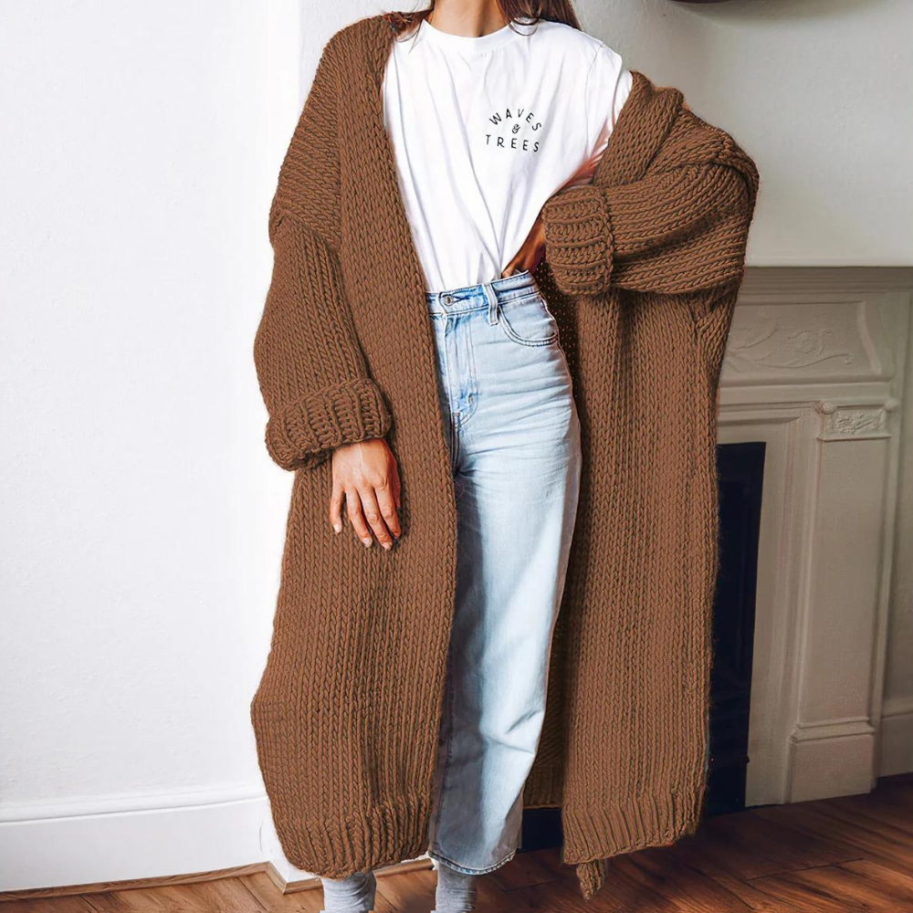 Cardigan Lungo Oversize | Maglia Morbida | Stile Minimal e Chic