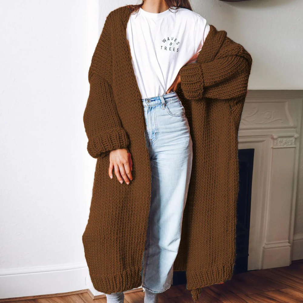 Cardigan Lungo Oversize | Maglia Morbida | Stile Minimal e Chic