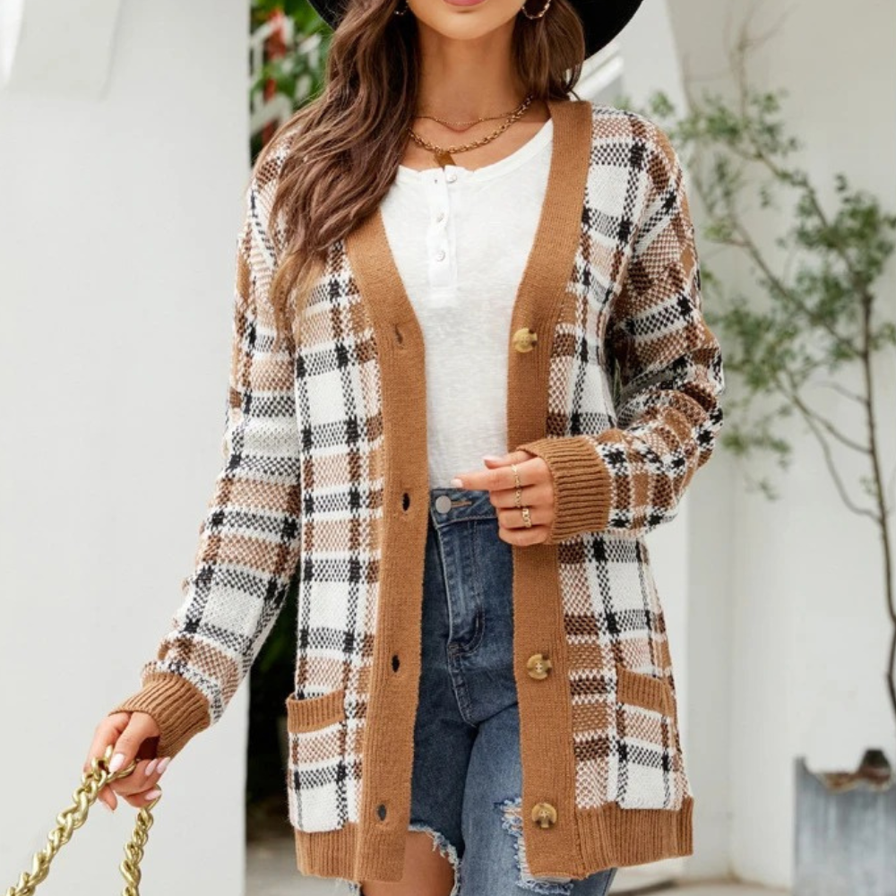 Cardigan Geometrico | Oversize e Caldo | Stile Boho Chic