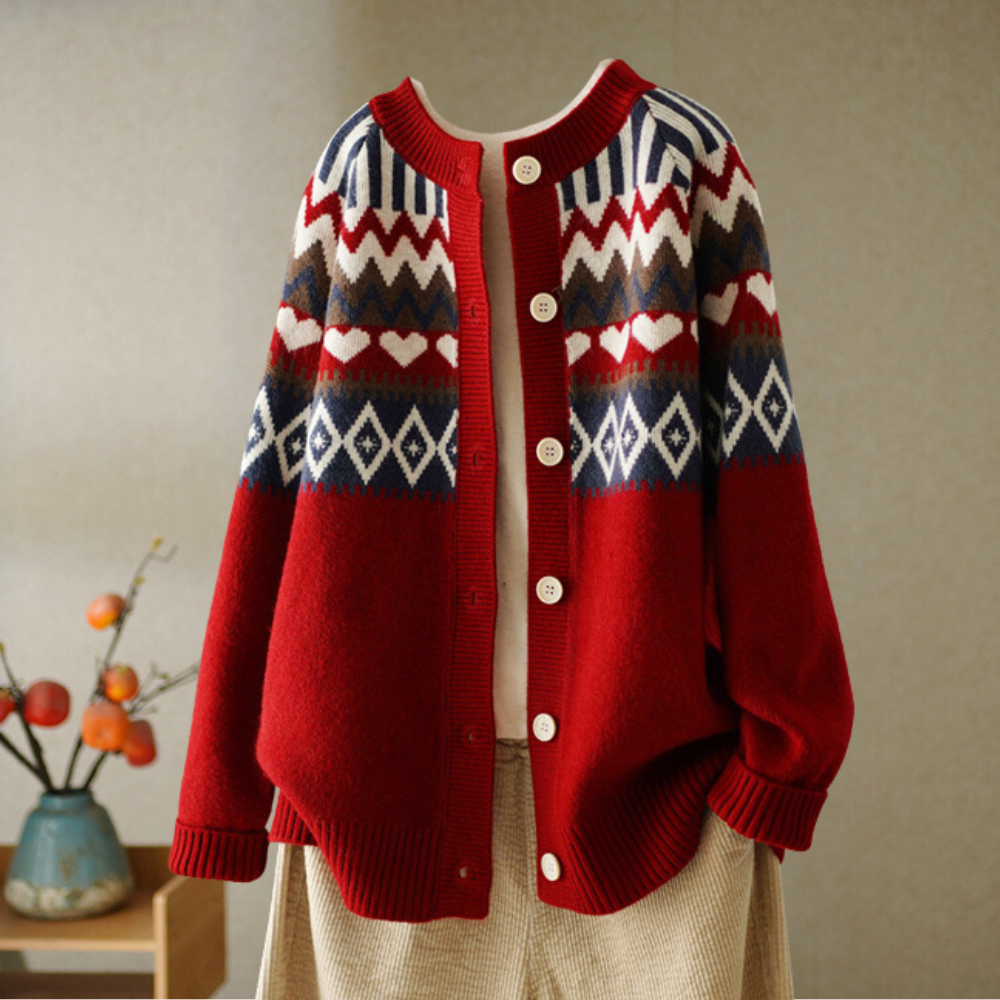 Cardigan Nordico | Morbido e Caldo | Stile Vintage e Chic