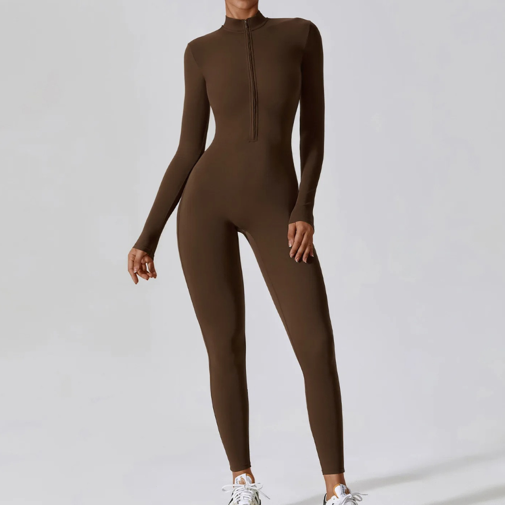 Jumpsuit Aderente | Zip Frontale | Sportiva e Versatile