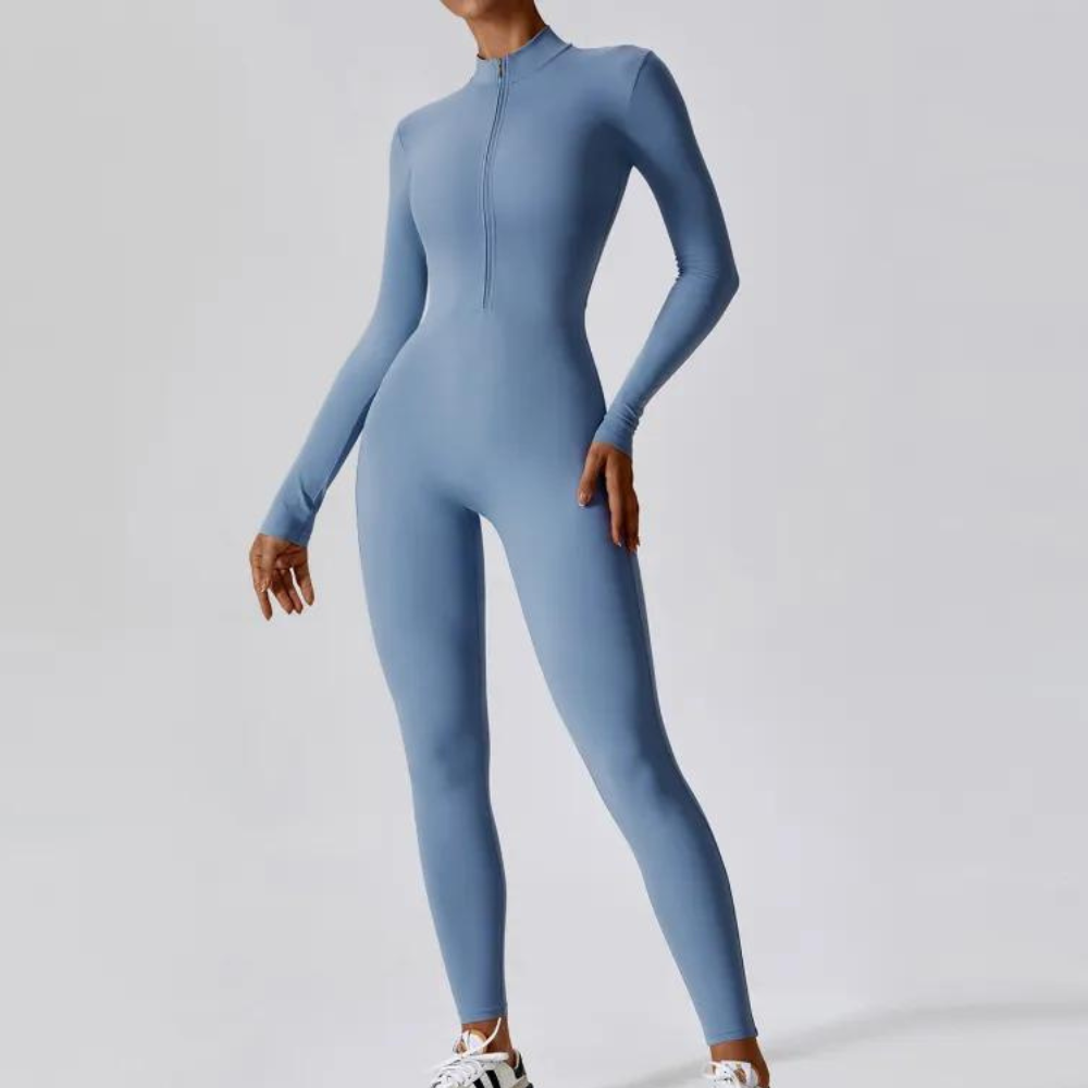 Jumpsuit Aderente | Zip Frontale | Sportiva e Versatile